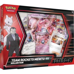 Pok&eacute;mon JCC &agrave; Collectionner : Collection Team Rockets Mewtu-ex (1 Carte Promo holographique, 1 Carte holographique surdimensionn&eacute;e & 4 boosters) (HeartGlobal, neuf)