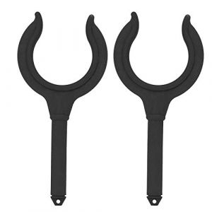 Keenso Serrure à Rame pour Bateau 2 pièces Support de Canne pêche Accessoires dériveur en Caoutchouc Marin Kayak canoë dériveur(Noir)-Dame De Nage (CHICIRIS-EU, occasion)