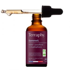 Terraphy Reishi, Passiflore & L-Tryptophane - Cure Sommeil 30 jours &agrave; Base de Champignons - Sommeil R&eacute;parateur et Nuit Paisible - Formule Liquide Bio Ultra Efficace - Made in France (Terraphy France, neuf)
