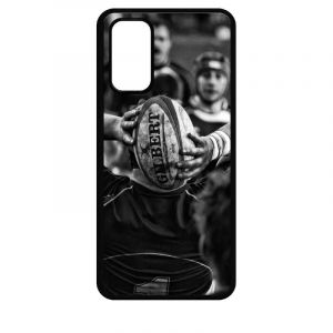 G&eacute;n&eacute;rique Coque pour Galaxy a13 4g - Rugby Noir et Blanc - Silicone - Noir (topshirt, neuf)