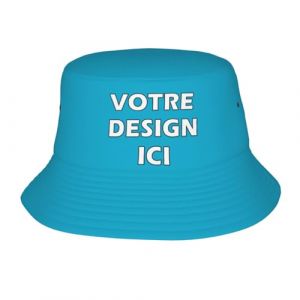 ROHBVMN Casquette Personnalisable Bob personnalis&eacute;e Chapeau de P&ecirc;cheur personnalis&eacute; &ndash; Casquettes Votre Propre Casquette, Chapeau de Soleil en Coton Anti-UV personnalis&eacute;e en Gros pour Hommes & Femmes (Magasin sur Mesure 2025 Fr, neuf)