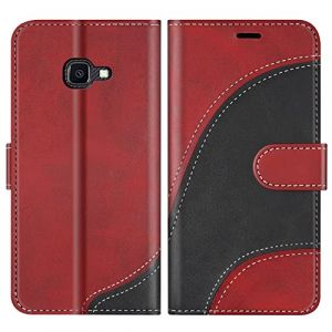 BoxTii Coque pour Samsung Galaxy Xcover 4 / Galaxy Xcover 4s, Portefeuille Etui en Cuir PU, Magn&eacute;tique Protection Housse Coque pour Galaxy Xcover 4 / Galaxy Xcover 4s, Rouge (BoxTii, neuf)