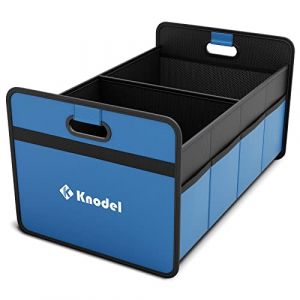 K KNODEL Organisateur de coffre de voiture, rangement de coffre de voiture pliable, consoles et organisateurs automobiles, organisateur de rangement de coffre de voiture (Moyen, Bleu) (KNODEL, neuf)