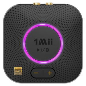 1Mii B06S+ LDAC Recepteur Bluetooth 5.2 pour la Musique Haute R&eacute;solution St&eacute;r&eacute;o &agrave; Domicile, Adaptateur Audio sans Fil Hi-FI avec aptX HD/Faible Latence, Recepteur de Contr&ocirc;le du Volume Longue Port&eacute;e (ANKBIT INTERNATIONAL, neuf)