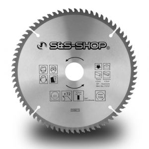 Lame de scie circulaire pour aluminium et plastique &ndash; &Oslash; 210 x 30 mm, 72 dents, HM &ndash; pour scie circulaire &agrave; main et scie circulaire de table, aiguis&eacute;e avec pr&eacute;cision, adaptateur inclus, max. 7200 tr (S&S-Shop, neuf)