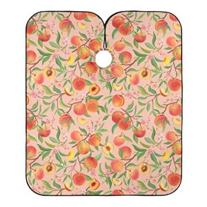 Cape De Barbier Feuilles De Pêcher De Fleurs Tropicales, Cape De Salon De Coiffure Professionnel Cape De Coiffure Pliable Cape De Coupe Pour Couper Salon De Coiffure Adolescents (bozhoushixiangbenshangmaoyouxiangongsi, neuf)