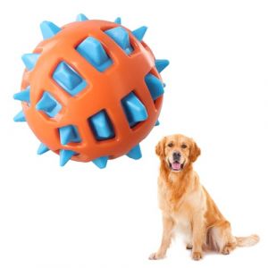Balle pour Chien en Caoutchouc Sûr, Balle Chien Bicolore Indestructible, Jouets Couineurs pour Chiens, Jouets pour Chiens avec Picots Souples, adaptée à la Mastication, Résistante aux Morsures (bxinyuan, neuf)