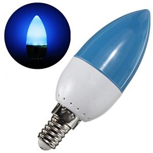 MASUNN E14 5W Ampoule LED 10 SMD 2835Colorful Energy Saving Bougie lumière Lustre Lampe AC 220V - Bleu (MASUNN, neuf)