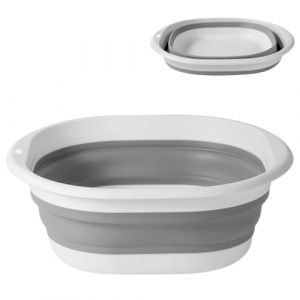 ZKGYUS Bassine Pliable, Bassine Retractable seau pliable en silicone sain et inodore, Bol à Vaisselle Ronds Pliable Cuvette peu Encombrant pour Voyage Camping et Cuisine,23 * 25cm (XUX YING LTD, neuf)