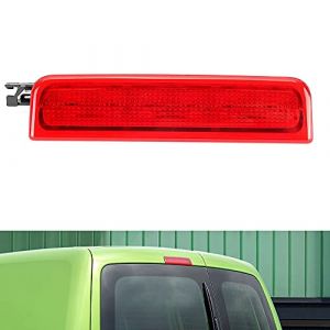 KYYET Troisi&egrave;me feu stop LED de rechange pour Caddy 2004-2015 3D Centre haut niveau feu stop arri&egrave;re lentille rouge (KYYET, neuf)