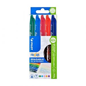Pilot Frixion Ball Roller effaçable Pointe 0,7 mm Orange/bleu clair/vert/violet/rose (Conipa Online - tres bien, neuf)