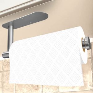 TENXSNUG Porte Sopalin Mural, Acier Inoxydable Support Sopalin Porte Essuie Tout, Adhésif ou Perçage Derouleur Essuie Tout Murale Porte Rouleau Papier Cuisine pour Cuisine et Salle de Bain, Argenté (JUMJACK LIMITED, neuf)