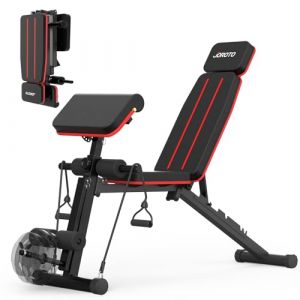JOROTO Banc de Musculation Réglable, Banc de Musculation Pliable, Banc de Musculation 350KG Pour la Salle de Sport, Banc d'haltères Pour la Chaise Romaine (JOROTO Sport & Fitness, neuf)