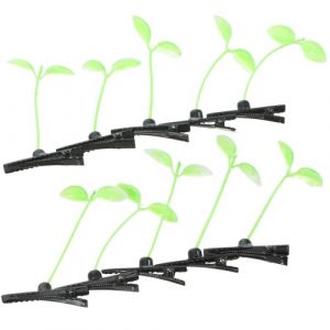 iplusmile Lot de 40 Pinces &agrave; Cheveux en Plastique de Pousse de Soja Vert D&eacute;grad&eacute; Petites Barrettes Amusantes pour Filles Accessoires Cheveux &Eacute;cole L&eacute;g&egrave;res et Faciles &agrave; Porter (Cosy & U, neuf)