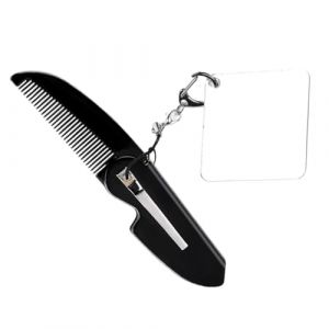 DRESSOOS Peigne Pliable Porte-Clés Peigne Pliable À Dents Fines Peigne Pliable Porte-Clés Miroir Peigne Pliable Miroir Peigne Pliable Pour Homme Petit Peigne Pliable Peigne Pliable Miroir (Mingsyue, neuf)