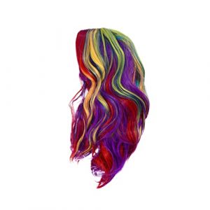 BESTYASH Perruque Colorée Bouclée En Cheveux Humains Gris Perruque Ondulée Rose Perruque De Cosplay Perruque Ondulée Accessoires Pour Cheveux Perruque Courte À Haute (Feast of Yan, neuf)