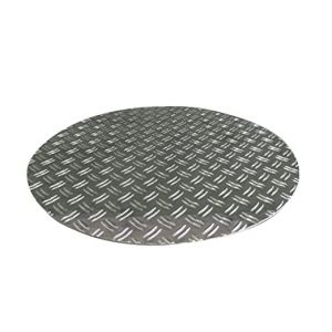 Couvercle de regard rond type S1 - Tôle ondulée en aluminium - Diamètre de 500 à 950 mm - Tôle ondulée (diamètre 900-5/6,5 mm - Rainure en aluminium) (Schloegel, neuf)