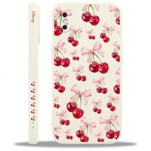 Yoedge Coque pour iPhone X/iPhone XS 5,8", Aesthetic Noeud Mignon Rose Papillon Motif Design &Eacute;tui pour Femmes Fille, Mince Souple Silicone Antichoc Protection Housse Cover Case pour iPhone XS,Cerise (Lei Xiao, neuf)