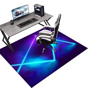 120 x 140 cm Tapis de Protection du Sol pour Chaise de Bureau, Tapis Gaming Sol, Tapis de Protection du Sol pour sols durs, Tapis de Sol bureau pour Chaise de Bureau stratifi&eacute;e, Bureau et Chambre (Tkuhknag, neuf)