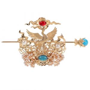 TOYANDONA &Eacute;pingle &agrave; Cheveux Hanfu Homme en Alliage avec Pierres Pr&eacute;cieuses Coiffure Traditionnelle Asiatique pour Cosplay et Spectacles Accessoire Costume Ancien Style Chinois Ornement (Elitabert, neuf)