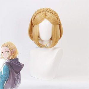 Jeu La Légende De Zelda: Souffle De La Princesse Sauvage Zelda Perruques Courtes Cheveux Synthétiques Résistants À La Chaleur Cosplay Perruques + Bonnet De Perruque Kuqx12 (long zhu tang, neuf)