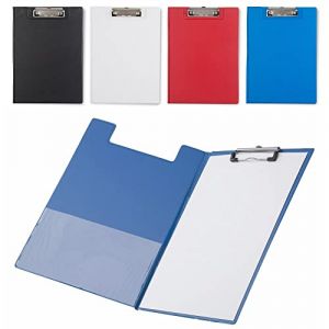 ANTEVIA - Écritoire porte-documents/planche à pince A4 avec poche interne| PLUS DE 10 MODÈLES | Porte-bloc | Matière: PVC | Pince: Profil bas | Couleur de la planche : Bleu (Clasor bleu) (Minsor, neuf)