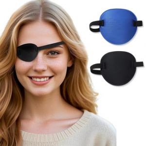 KEWUF 4 Pcs cache oeil, Patchs Oculaires Réglables, Cache-œil Médical Extensible, Cache-œil Pirate, Cache-œil Médical Réglable pour les Yeux Gauche ou Droit, Amblyopie Paresseuse et Cosplay (VicFENG001, neuf)