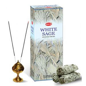 HEM 100 Bâtons d'Encens Sauge Blanche- 6 x 20 (kidparadise, neuf)