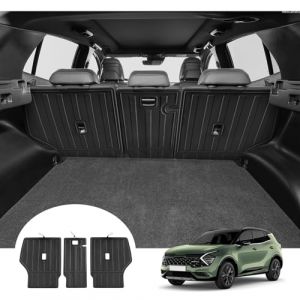 [Lot de 3] GAFAT Compatible avec Kia Sportage NQ5 V 2022-2024 2025 Tapis de Coffre Si&egrave;ge Arri&egrave;re, Facile &agrave; Plier, Tapis en TPE Toutes Saisons, Scanner 3D Originale, Sportage 2024 Accessoires (GAFAT(EU), neuf)