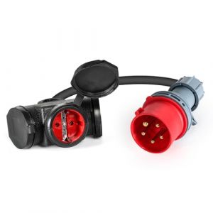 Jadeshay Rallonge Électrique, Adaptateur Secteur CEE 16 A 400 V vers 3 x 230 V, Adaptateur Prise Camping Adaptateur pour Caravanne (3 * 2.5mm²) (jadeshay, neuf)