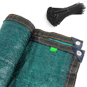 BeGrit Brise Vue Jardin occultant avec Oeillets pour Balcon Brise-Vue avec Attaches Toile Verte occultante pour Grillage Filet d'ombrage renforc&eacute; pour Patio Jardin terrasse Grillage cl&ocirc;tures 1x5m (BeGritEU, neuf)