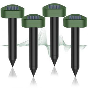 Anti Taupes Ultrasons, 4 Pièces Répulsif Taupes Ultrasons Solaire,Chasse Taupe Ultraso n Solaire,Répulsif Serpent Ultrason,Répulsif Taup e,Chasse Taupe solair e,Répulsif pour Anti Taupe (TOPsic, neuf)