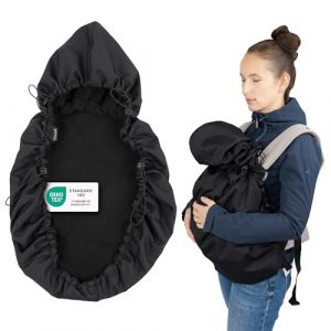Zamboo Cape Porte Bebe &ndash; Protection Froid et Vent en Polaire &ndash; Compatible par ex. Infantino, Momcozy Porte B&eacute;b&eacute; Ventral &ndash; Certifi&eacute;e Oeko-Tex, Noir (babyartikel-de, neuf)
