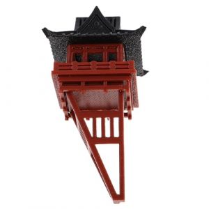 OSALADI Maquette Pagode Chinoise Miniature Suspendue, Micro-Paysage Pavillon 4x3.8 Cm en R&eacute;sine, D&eacute;coration Jardin Zen et Bureau Figurines de Bonsa&iuml; pour Table et Aquarium (Original MJW, neuf)