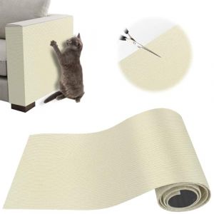 Griffoir Chat Canapé, Protection Canape Chat Anti Griffe 100 x 30 cm, Griffoir pour, Facile à Couper,Meubles,Murs,Sisal et Moquette (Gris Clair) (ZenithyrEn, neuf)