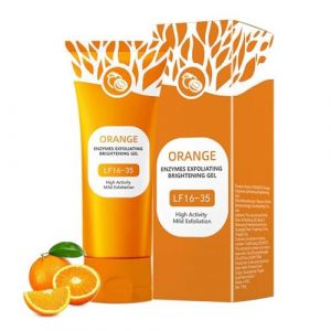 Orange Exfoliating Brightening Gel, 50g Gel Exfoliant Visage Et Corps, Gommage Corps Exfoliant, Gelee Eclaircissante Gommage, Gentle Exfoliator For Face, Skin Exfoliator For Body (1PC, 50g) (xiaxiappa99, neuf)