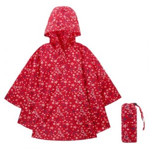 KAKU NANU Poncho Pluie Enfant Imperméable Cape Pluie Cahouet Fille Garçon Rouge 3 4 5 Ans (Varseille, neuf)