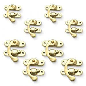 BDEPSTR 8 Pcs Verrous vintage antique gaufrage Moraillon Loquet Serrure Fermoir avec vis pour décoratifs Cabinet armoire Boîte à bijoux boîte valise ou meuble (ZLw6679, neuf)