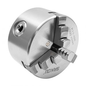 Mandrin de Tour Mandrin de Tour 100 mm, Mandrin de Tour &agrave; 3 M&acirc;choires, Mandrin de Tournage &agrave; Bois Centrage Automatique Cl&eacute;, Mandrin ind&eacute;pendant &agrave; 3 Mors (SHANGHDEU, neuf)