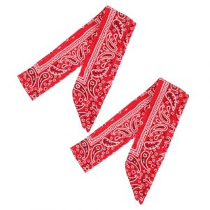 TOYZFRIENDY 2pi&egrave;ces Bandeau Pirate Pour Cheveux Femme Adulte Lot De Accessoires Style Pirate Rouge Foulard Cheveux Bandeau (Muliuin, neuf)