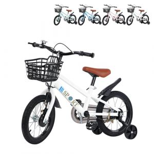 XUANYU V&eacute;lo Enfant pour 2 &agrave; 8 Ans avec Roues Stabilisatrices, Draisienne V&eacute;los avec P&eacute;dales et R&eacute;trop&eacute;dalage pour D&eacute;butant, VTC pour Fille et Gar&ccedil;on (Blanc 16 Pouces) (XUASHW, neuf)