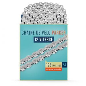 Alphatrail Cha&icirc;ne de V&eacute;lo Parker 12 Vitesses 126 Maillons I Compatible avec Shimano, SRAM, KMC, Connex, Campagnolo I Incl. Attache Rapide Cha&icirc;ne (Alphatrail EU, neuf)