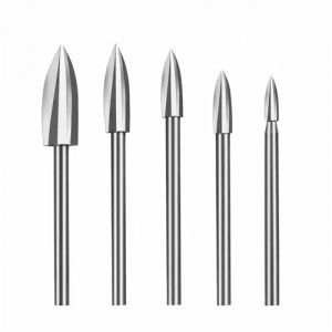 5PCS Jeu De M&egrave;ches De Sculpture Sur Bois, M&egrave;ches De Sculpture Sur Bois Avec Tige De 1/8", Outils De Gravure, Outils De Bricolage, Sculpture, Gravure, Pon&ccedil;age Et Per&ccedil;age En Acier Rapide (BaiDingSheng, neuf)