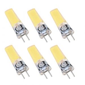 Haofy GY6.35 Ampoule, 6PCS Bi-pin Base LED Ampoule 5W COB Ampoule 500lm Silicone Plafonnier Ampoule pour Lampe de Bureau Accent Lustre Lumière Paysage Éclairage (Blanc froid) (Herexty, neuf)