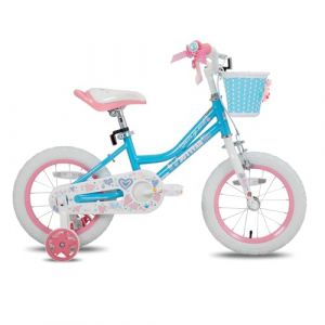 JOYSTAR V&eacute;lo Enfant 14 Pouces pour Filles 3-5 Ans, v&eacute;lo Fille 14 Pouces avec stabilisateur et Panier, Bleu (Dukee_EUSALE, neuf)