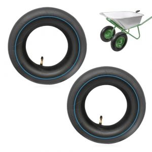 mizikuu 2 Pièces Chambre a Air 4.10/3.50-6, Chambre a Air pour Diable avec Valve Courbée Pneu Brouette Tubes Intérieurs de Remplacement Chambre à Air De Rechange pour Brouette, Diable, Chariot (JINJIE LIMITED, neuf)