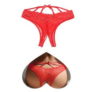 ohmydear String Sexy Ouverte Tanga Femme Sexy Chic Dentelle Slip Grandes Tailles Transparent Panties Lingerie Tenue Hot sous-Vêtements (OHMYDEAR, neuf)