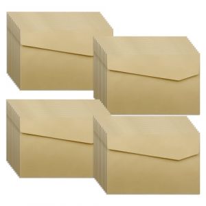 WYAN 40 enveloppes Papier Kraft,Enveloppe vierge,Enveloppes d'invitation Convient pour No&euml;l Anniversaire Mariage F&eacute;licitations Invitation (16.5 * 11.5cm,Marron,Carte et colle non incluses) (Livst, neuf)