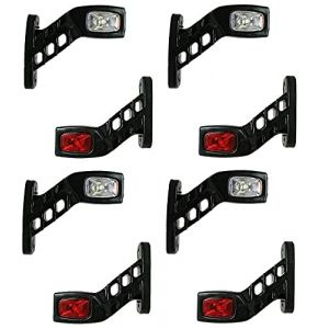 Lot de 8 feux de position latéraux LED 12/24 V pour camion, remorque, camion (rouge/blanc/orange) (24/7 Auto, neuf)