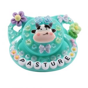 CutiePlusU T&eacute;tine Sized pour adulte-Big Shield DIY Handmade - Vache Verte (CutiePlusU, neuf)